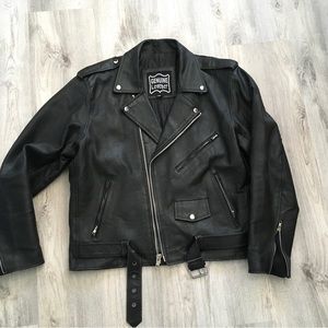GENUINE Leather MOTORCYCLE JACKET